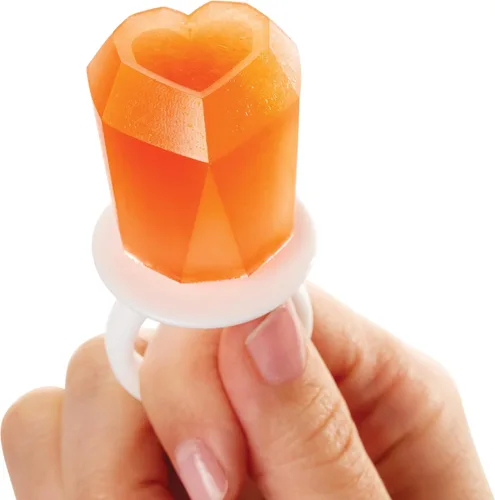 Miniatura 7 de ZOKU Moldes para anillos – 8 moldes de silicona para paletas con palitos de anillo reutilizables, hace que las paletas de hielo en forma de gemas