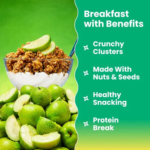 Miniatura 5 de Magic Spoon Granola alta en proteínas, baja en azúcar, paquete de 3, manzana y canela, bocadillos de proteína bajos en carbohidratos y alimentos