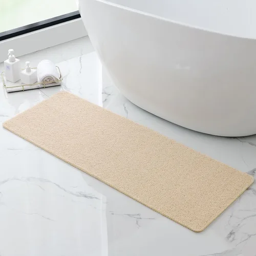Miniatura 15 de Tapete antideslizante para bañera, 16 x 24 pulgadas, tapetes de ducha para bañera, tapetes de baño de PVC con textura de lufa para áreas húmedas