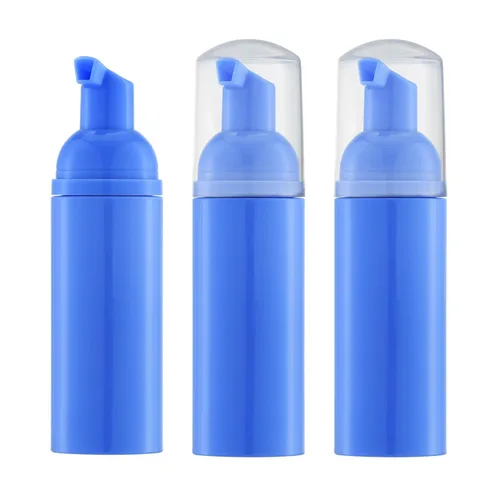 Miniatura 7 de Tekson 3 botellas de espuma de jabón (2 onzas), champú de pestañas espumoso de viaje vacío para limpiador, dispensador (bomba negra, blanca y rosa)
