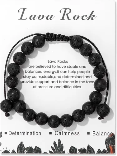 Miniatura 17 de Pulsera de cristal curativo para mujer de 8 mm de piedra natural con cuentas de cristal engarzadas, pulsera ajustable de gemas hecha a mano, joyería