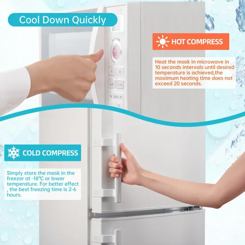 Miniatura 8 de Máscara refrescante para ojos fríos, máscara de compresión para ojos hinchados, reutilizable para ojos hinchados, gel de hielo para ojos cansados