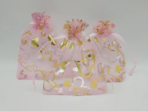 Miniatura 4 de Stratalife - Bolsas de organza con cordón de malla de 4 x 6 pulgadas, bolsas de joyería a granel, bolsas de recuerdos de fiesta para bodas, baby 50