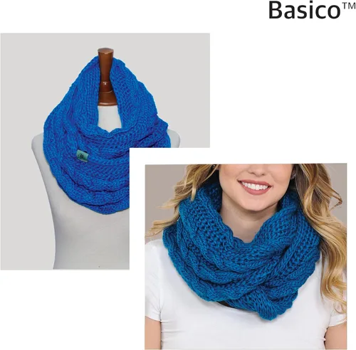Miniatura 4 de BASICO Infinity Scarf Bufanda de punto de ganchillo de invierno en talla única