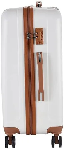 Miniatura 5 de SIRAKU Equipaje de viaje de 3 piezas con ruedas, maleta pequeña con cerradura de combinación, Blanco