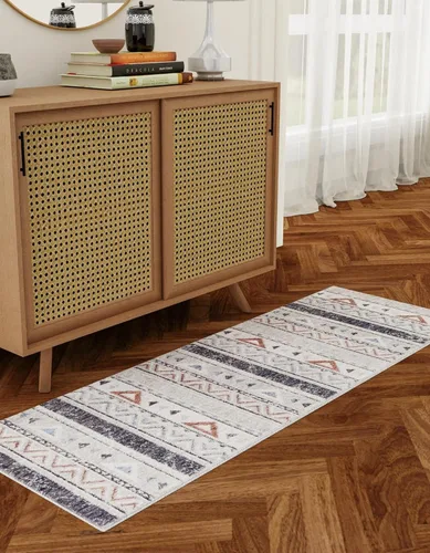 Miniatura 4 de Unique Loom Eco Southwestern Collection - Alfombra de área Holbrook (Runner 2 pies 0 pulgadas x 8 pies 0 pulgadas, gris/negro)