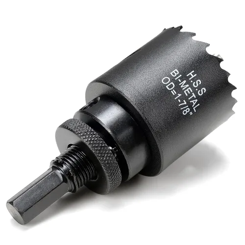 Miniatura 27 de Sierra de agujero de 4 1/8” (105mm) para madera y plástico, broca de corte de núcleo de sierra de agujero HSS bimetálica para paneles de yeso, Rojo