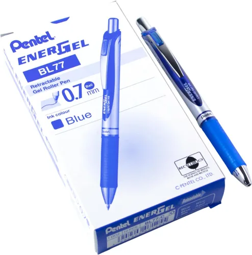 Miniatura 12 de Pentel EnerGel XM BL77 - Bolígrafo retráctil de tinta de gel líquido, 0.028 in, 54% reciclado, color morado, caja de 12 unidades Púrpura