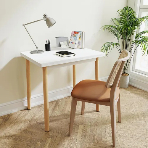 Miniatura 6 de 47" personas giratorias plegables de madera de la tabla de comedor de la mesa de comedor de la cocina 4-6