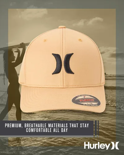 Miniatura 39 de Hurley Gorra de béisbol para hombre - Flexfit - Gorras de béisbol ajustadas para hombre (tamaños: S-XL)