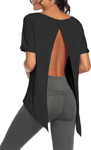Miniatura 3 de Bestisun - Camiseta de tirantes para mujer con espalda abierta, para entrenar.