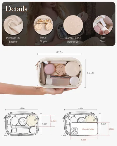 Miniatura 4 de Pocmimut Mini Bolsa de Maquillaje, Bolsa de Maquillaje Transparente para Viaje, Bolsa de Aseo Personal, Monedero, Accesorios para Coche, Cosas
