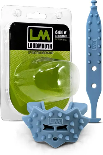 Miniatura 9 de Loudmouth - Protector bucal de fútbol, boquilla de fútbol 3D SpikeSurge con correa, se adapta a adultos y jóvenes, accesorios de fútbol