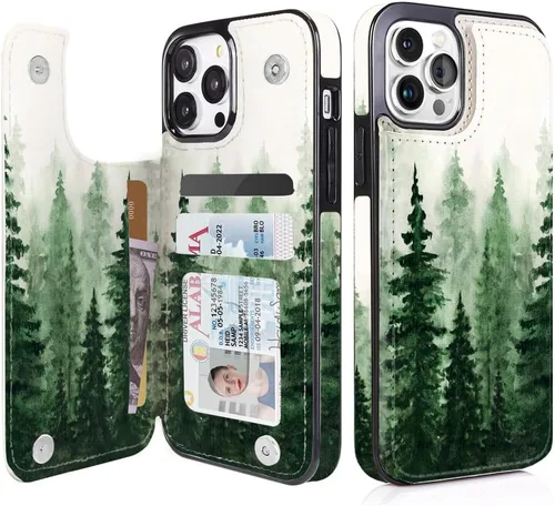 Miniatura 38 de uCOLOR Funda compatible con iPhone 13 Pro Max de 6.7 pulgadas con ranura para tarjetero, función atril, doble cierre magnético y diseño de bloqueo