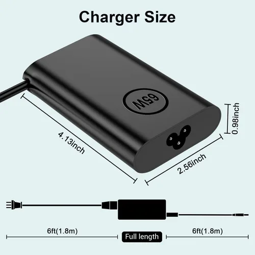 Miniatura 7 de Adaptador delgado de 65 W de repuesto para Dell Inspiron 15 Cargador portátil Inspiron 13 14 15 17 3000 5000 7000 Latitude Vostro XPS 13 la65ns2-01