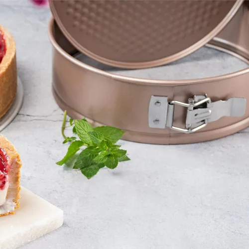 Miniatura 8 de HAPPIELS Molde desmoldable antiadherente para cheesecake de 8 pulgadas Libre de PFOA y BPA, molde desmoldable no tóxico para pasteles Los