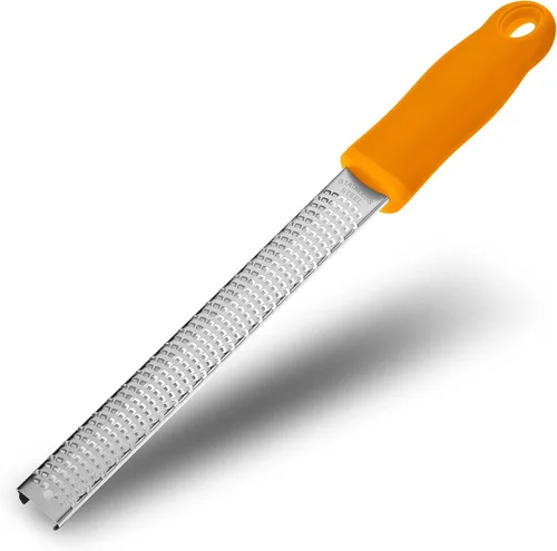 Miniatura 6 de Rallador de queso de acero inoxidable, mango suave ergonómico, limón, jengibre, patata con cubierta de plástico
