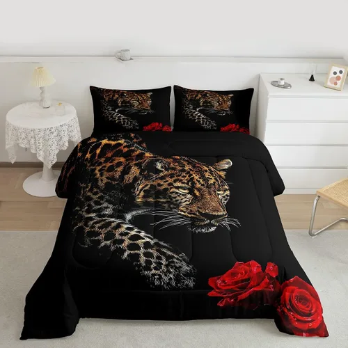 Miniatura 38 de Erosebridal - Juego de funda de edredón con flores de vaca de las Highlands, tamaño Queen, diseño de toro, juego de ropa de cama de ganado vacuno