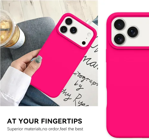 Miniatura 8 de GUAGUA Funda compatible con iPhone 17 Pro Max de 6.9 pulgadas de silicona líquida de gel suave, forro de microfibra delgada con textura, funda