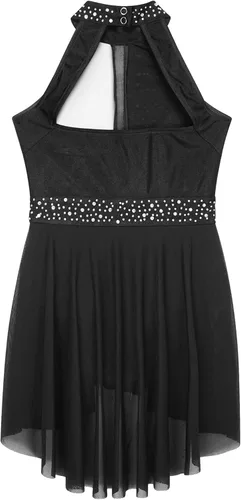 Miniatura 24 de CHICTRY Kids Girls Sparkly Rhinestone Ballet Gymnastics Leotards Modern Lyrical Dance Costume