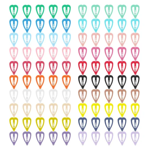 Miniatura 7 de ECADY Juego de 100 pinzas para el cabello de metal con cierre para niñas, bebés y niños, broches de moño perfectos para cabello fino, cabello grueso