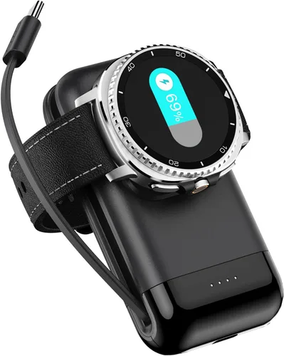 Cargador de reloj portátil, 6000mAh 2 en 1, cargador portátil para Galaxy Watch 8/8 Classic/7/Ultra/6/6 Classic/5 Pro/5/4/3/Active 2, para Samsung