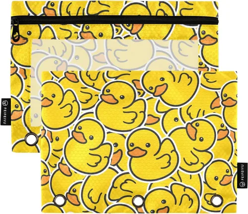 Miniatura 17 de Linda bolsa de lápices de bailarina para carpeta de 3 anillos, 2 bolsas para lápices con cremallera, estuche transparente con cremallera para Ballet