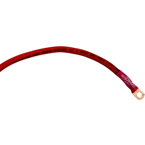Miniatura 7 de Sky High - Kit de cableado eléctrico OFC de gran tamaño de calibre 4, color rojo y negro, mejora el flujo de voltaje y el rendimiento Rojo/Negro