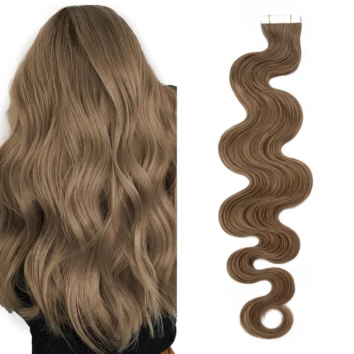 Miniatura 24 de Extensiones de cabello Sego, cabello humano estilo remy, con cinta adhesiva, lacio, cinta adhesiva de entramado tipo piel, sin costuras, invisible