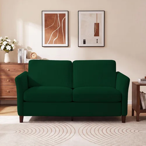 Miniatura 12 de Valthie Sofá Loveseat de Pana de 60.6", Sofás Modernos y Cómodos con Bolsillo Lateral, Sofá de 2 Plazas para Sala de Estar, Dormitorio y Espacios