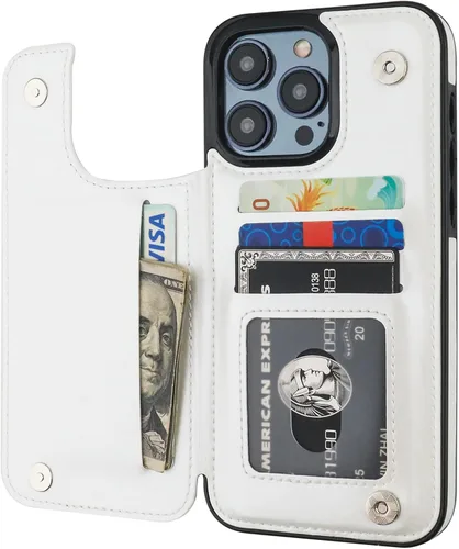 Miniatura 14 de ONETOP Compatible con iPhone 15 Pro Max Funda Cartera con Portador de Tarjetas, Funda de Cuero PU con Soporte Plegable y Ranuras para Tarjetas, Azul