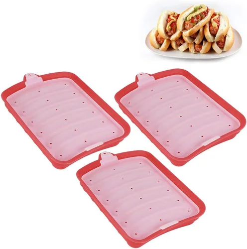 Miniatura 9 de TOPINCN Herramientas de suplemento de jamón para perritos calientes, salchicha de jamón para caja de salchichas, 3 piezas de silicona para rellenos