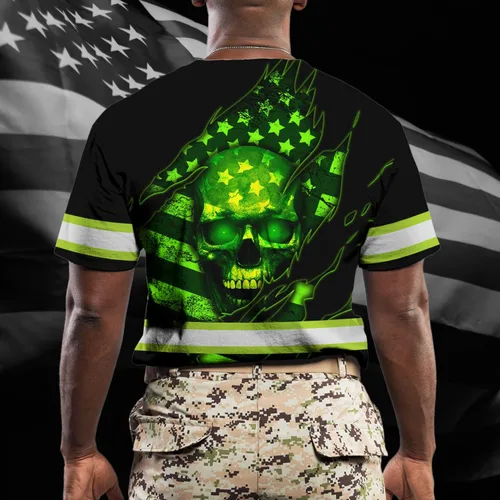 Miniatura 2 de Maddly Colección de ropa de trabajo de alta visibilidad con bandera de EE. UU. personalizada con nombre para trabajadores, corredores, camioneros