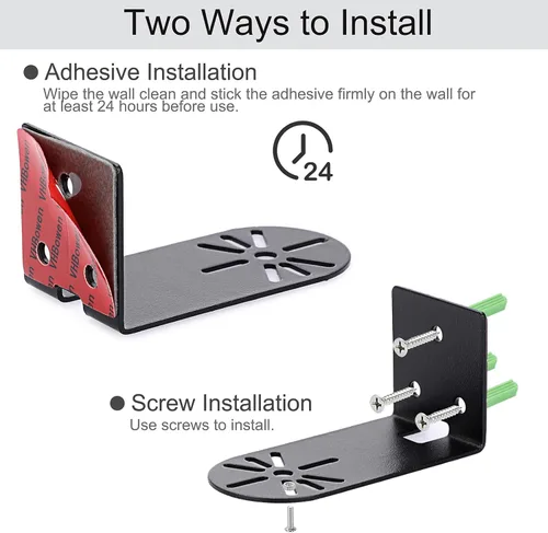 Miniatura 5 de Sumnacon Estante de pared para cámara, 3 piezas, estante de pared pequeño de metal con adhesivo, estante flotante pequeño universal para cámaras