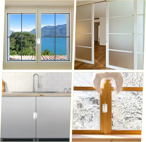 Miniatura 7 de Qunclay Paquete de 8 cerraduras de ventana de acción de leva y guardián, pestillo de seguridad de ventana blanco, piezas deslizantes y accesorios