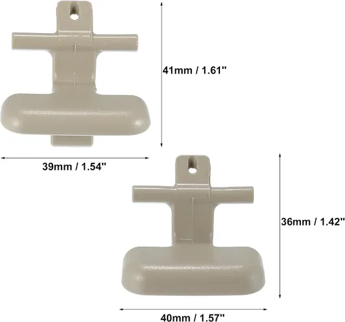 Miniatura 3 de X AUTOHAUX 1 par superior inferior consola central reposabrazos clip para Hyundai Sonata 2009-2010 84661-3K000V2 84662-3K000V2 beige