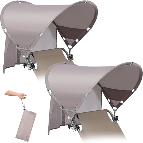 Miniatura 16 de Toldo universal XL resistente al viento para silla, extra grande plegable UPF 50+ con abrazadera ajustable, se adapta a la mayoría de la playa