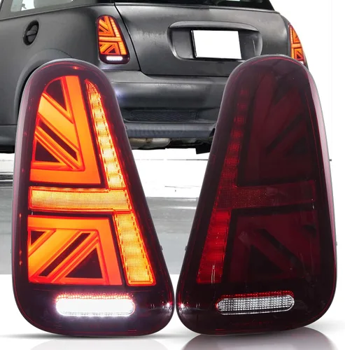 Miniatura 23 de Ensamble de luces traseras VLAND Compatible con BMW Mini R50 R52 R53 2001-2006, lámpara trasera Union Jack con DRL dinámico, luz trasera con señal