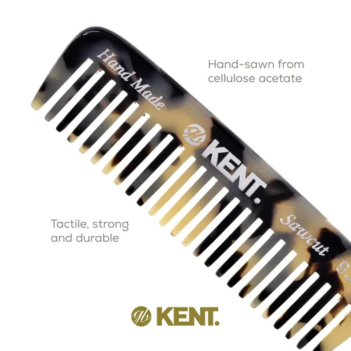 Miniatura 5 de Kent 93T Tokyo White - Peine para barba para hombre, peine de dientes anchos para hombre, ideal para bigotes y barbas y vello facial, peines Blanco
