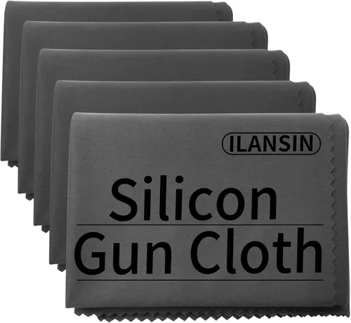 Miniatura 9 de Paños de limpieza de pistola de silicona de 12 x 12 pulgadas, sin pelusas, toallitas de limpieza de pistola con trapos de limpieza de pistola gris 3