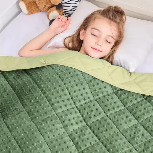 Miniatura 8 de yescool Manta de regazo con peso de 2 libras, manta de regazo pequeña, manta de regazo con peso, manta de regazo con calefacción de enfriamiento