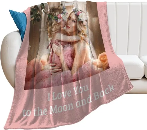 Miniatura 8 de DUNHUANG Mantas personalizadas con fotos, diseño de texto y logotipo, tu propia manta personalizada, regalos para esposa, marido, padre, madre, 1