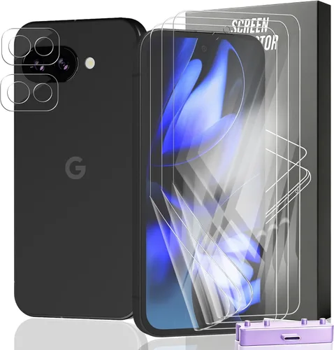 Miniatura 70 de Paquete de 3+2 protectores de pantalla de vidrio templado para teléfono (2a) / (2a) Plus con protector de lente de cámara, dureza 9H, película