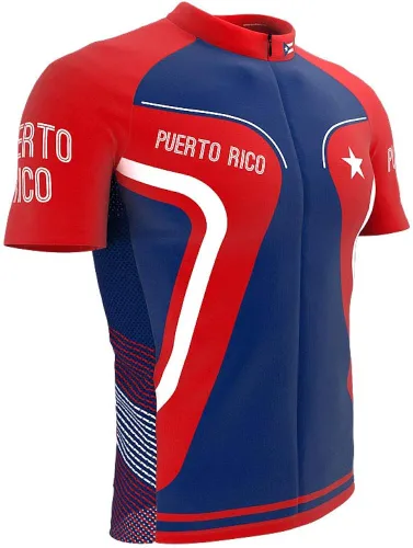 Miniatura 3 de Jersey de ciclismo de manga corta para hombre de Puerto Rico