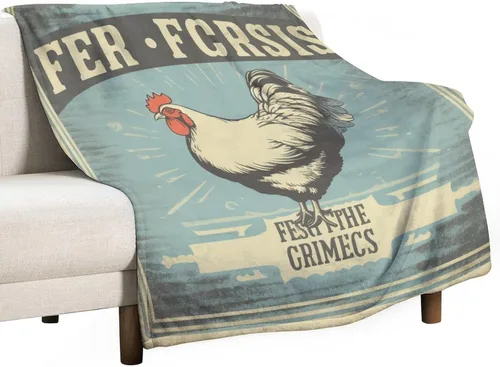 Miniatura 47 de Manta de microfibra suave y acogedora con diseño de gallo rústico en blanco y negro, suave y acogedora manta de microfibra para sofá, cama, oficina