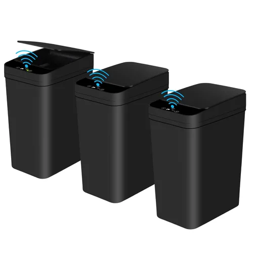 Miniatura 14 de Anborry - Cubo de basura inteligente sin contacto para baño de 8.3 litros con sensor de movimiento automático, cubo de basura eléctrico estrecho