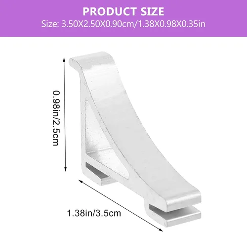 Miniatura 2 de Cabilock 8 clips para estantes de congelador, 8 unidades, clips comerciales para estantes de refrigerador, paquete de 8 hebillas de aluminio