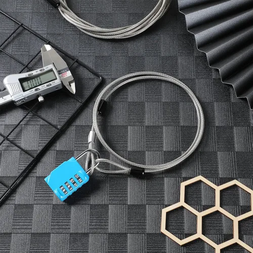 Miniatura 6 de Paquete de 12 cables de seguridad para equipaje con bucles de 4 pies y 0.118 in recubierto de acero trenzado para bicicleta, cable de doble bucle