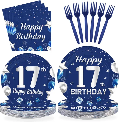 Miniatura 12 de 96 piezas de suministros para fiesta de cumpleaños de 10 años, platos y servilletas desechables de baloncesto y deportes, juego de vajilla