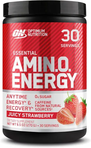 Optimum Nutrition - Polvo energético AMIN.O.Energy para antes del entrenamiento, apto Keto, con té verde, BCAA, aminoácidos, extracto de café verde,